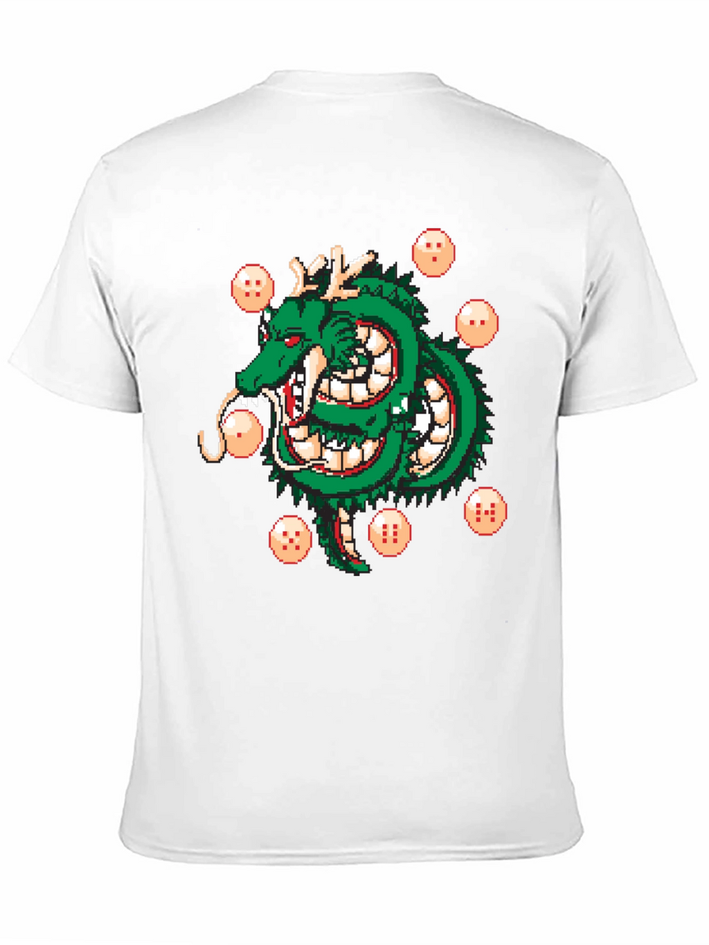 Shenron Dragon Ball Z Pixel Art Black T-Shirt