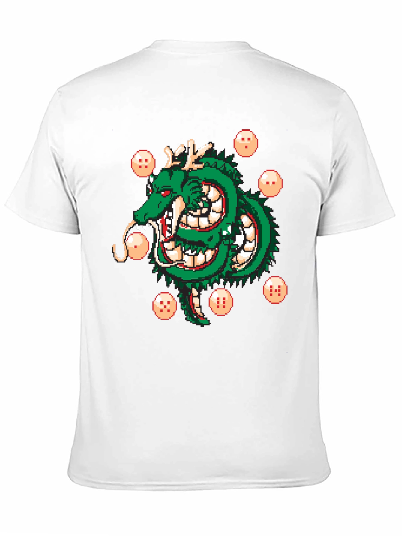 Shenron Dragon Ball Z Pixel Art Black T-Shirt