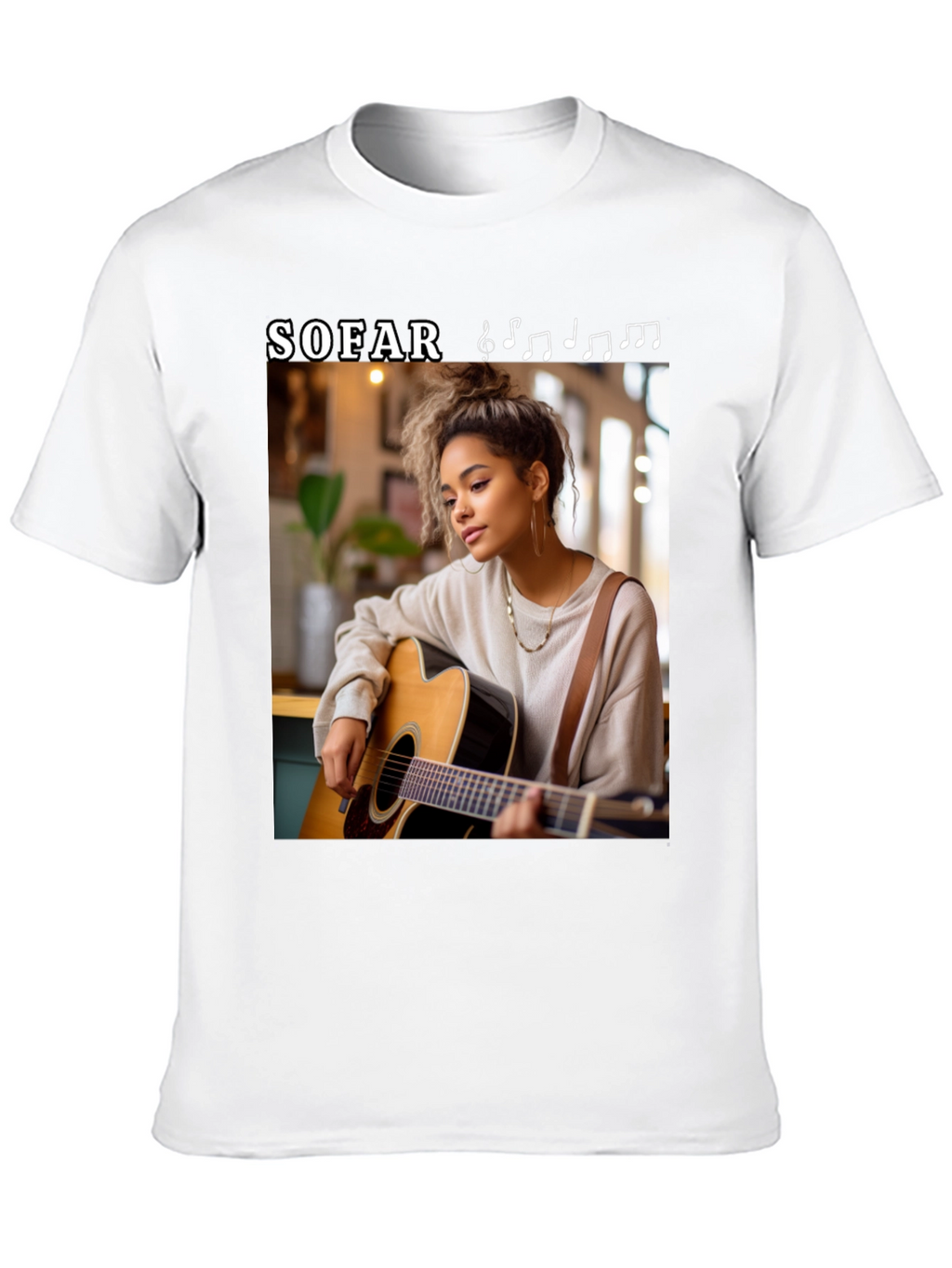 Sofar Sounds Woman Guitarist Black T-Shirt