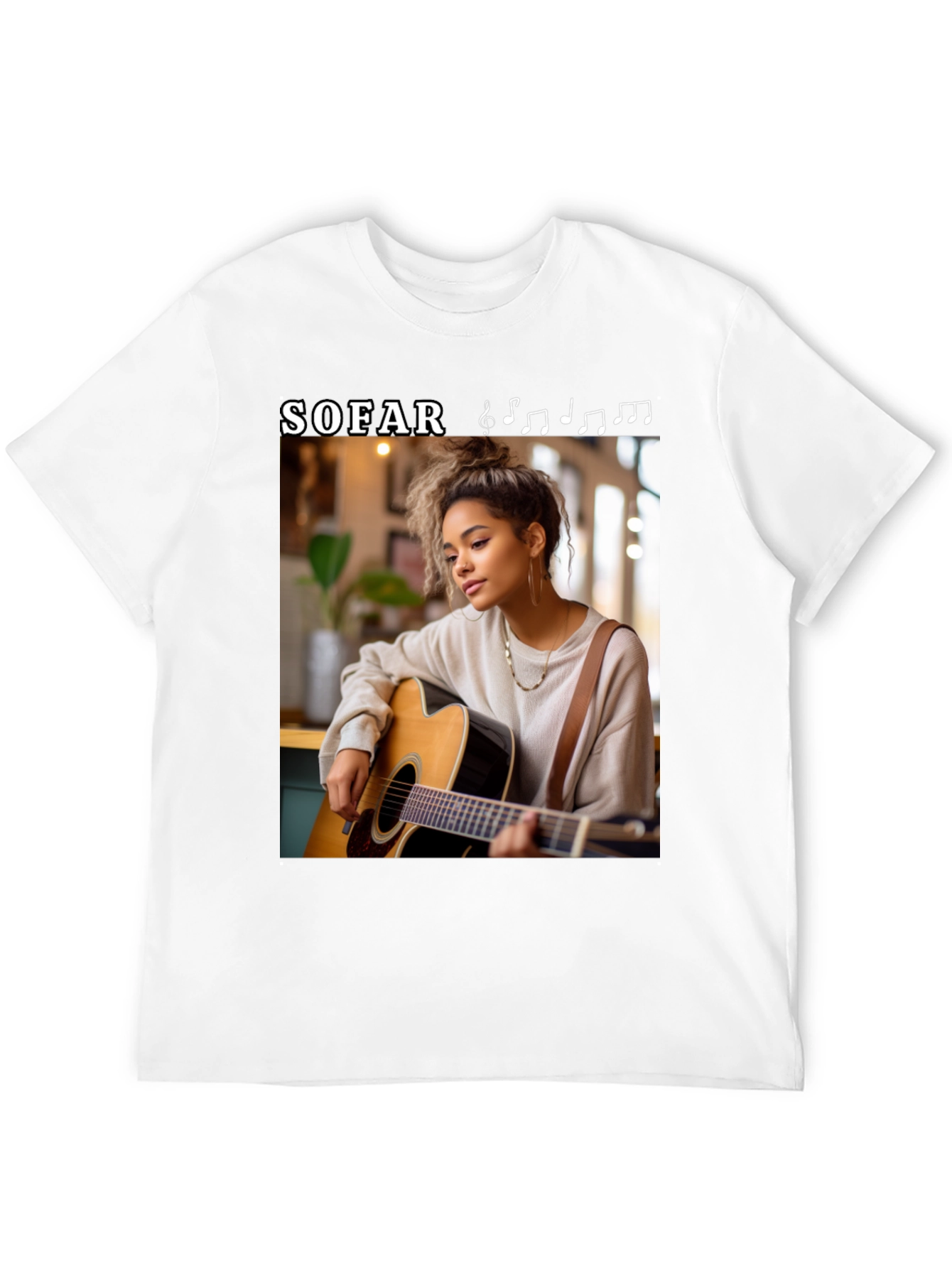 Sofar Sounds Woman Guitarist Black T-Shirt