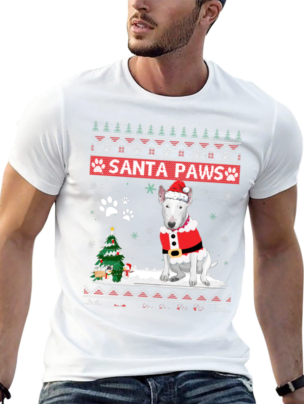 Santa Paws Dog Christmas T-Shirt