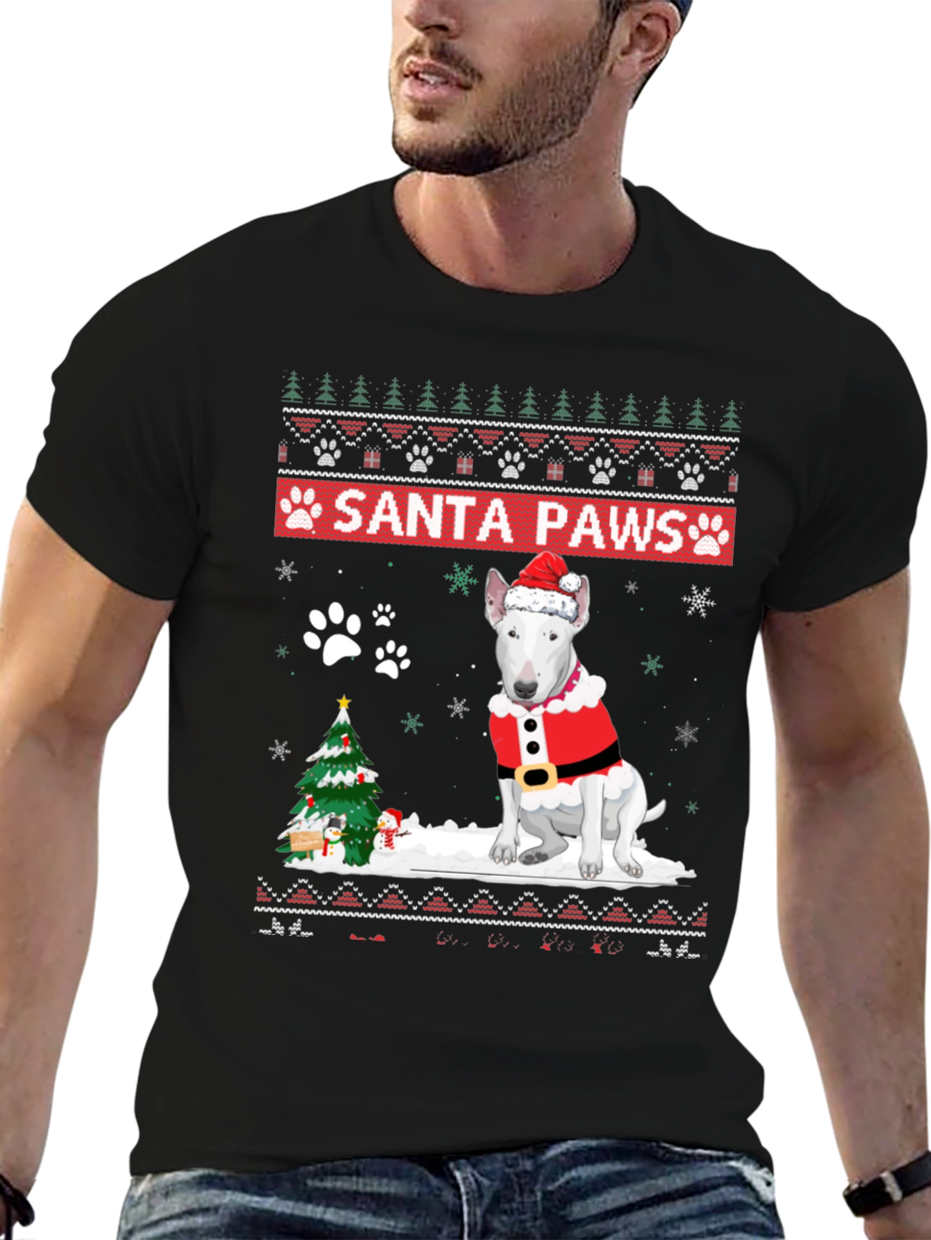 Santa Paws Dog Christmas T-Shirt