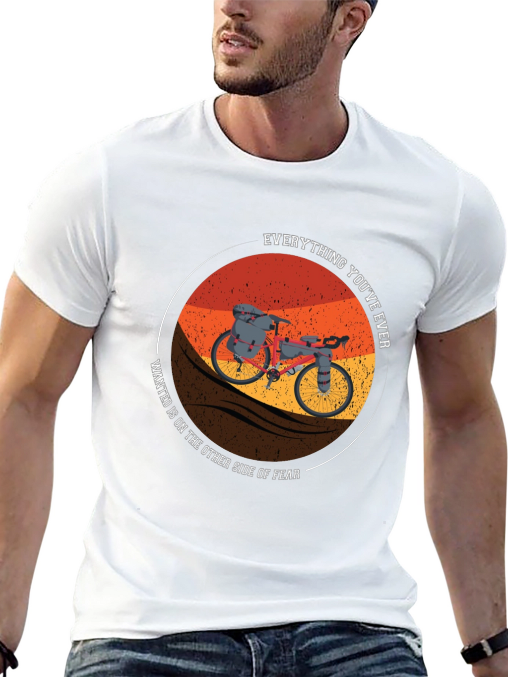Motivational Bike Tour T-Shirt - Everything Youve Ever Wanted
