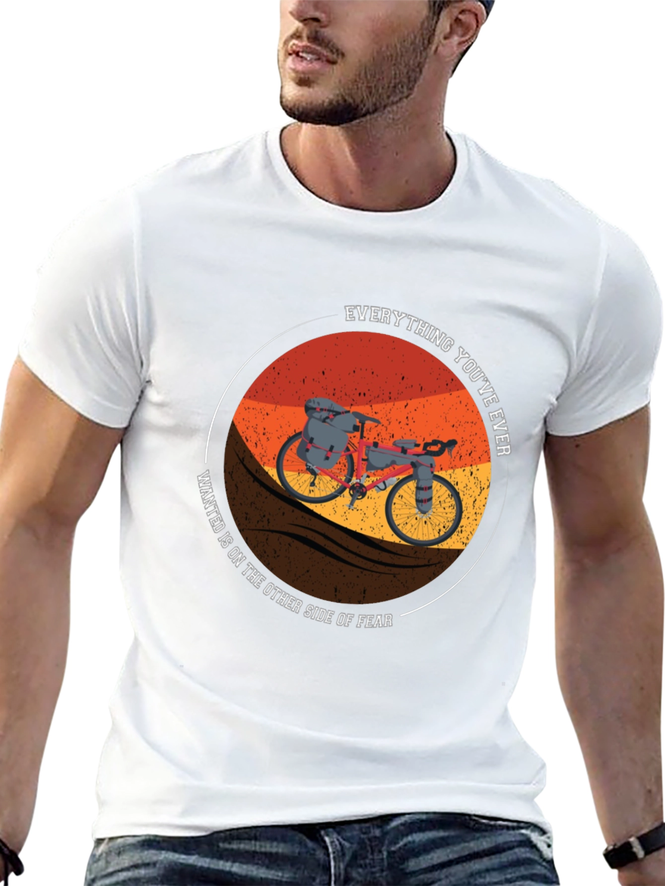Motivational Bike Tour T-Shirt - Everything Youve Ever Wanted