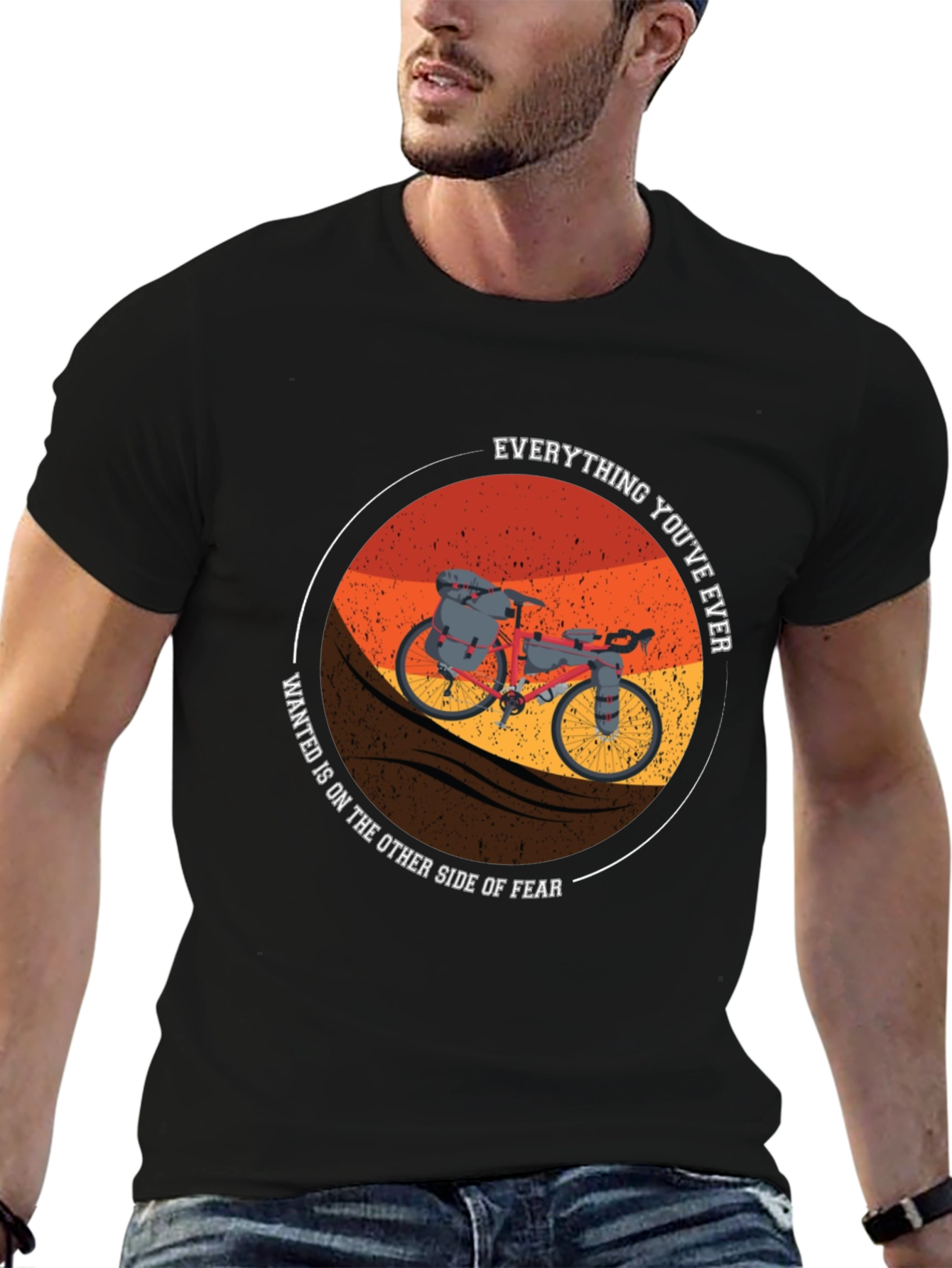 Motivational Bike Tour T-Shirt - Everything Youve Ever Wanted