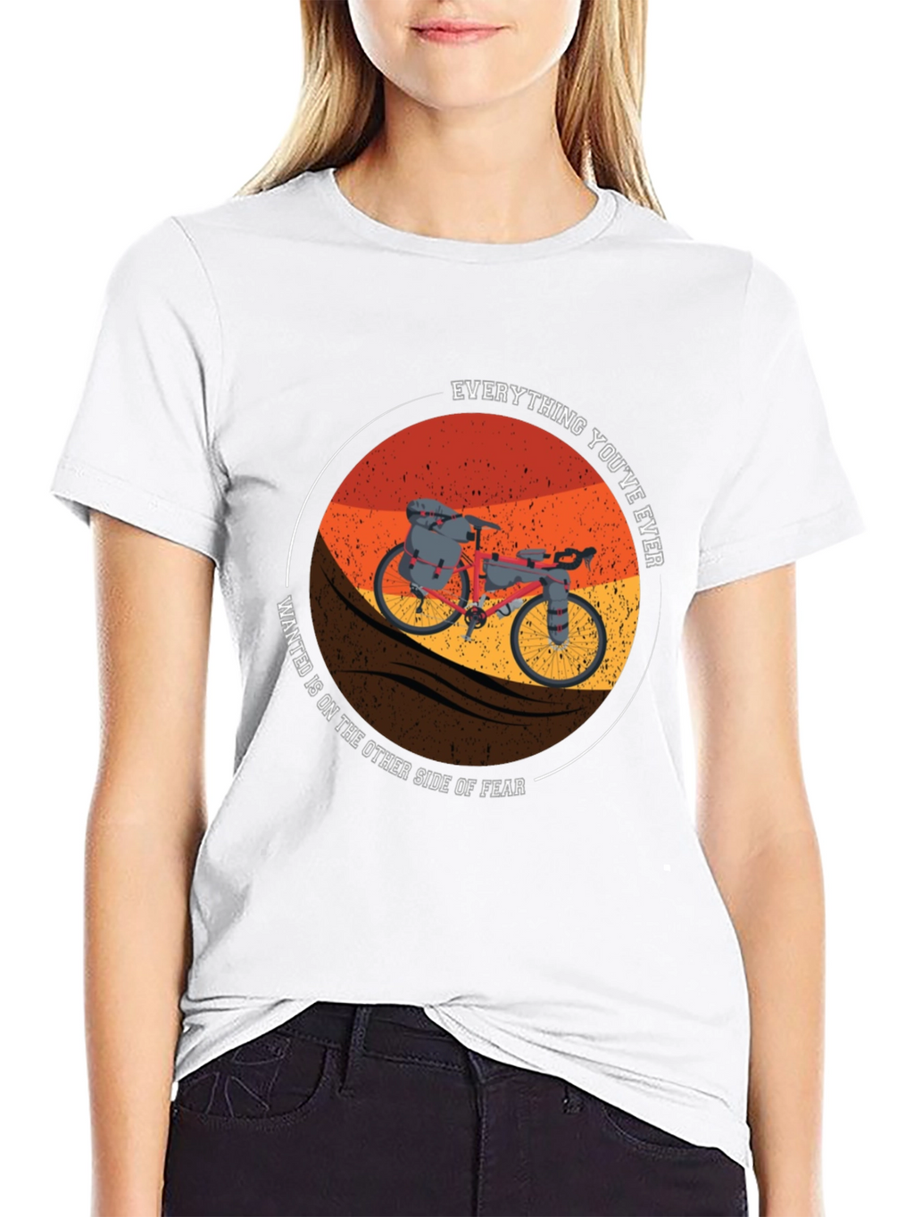 Motivational Bike Tour T-Shirt - Everything Youve Ever Wanted