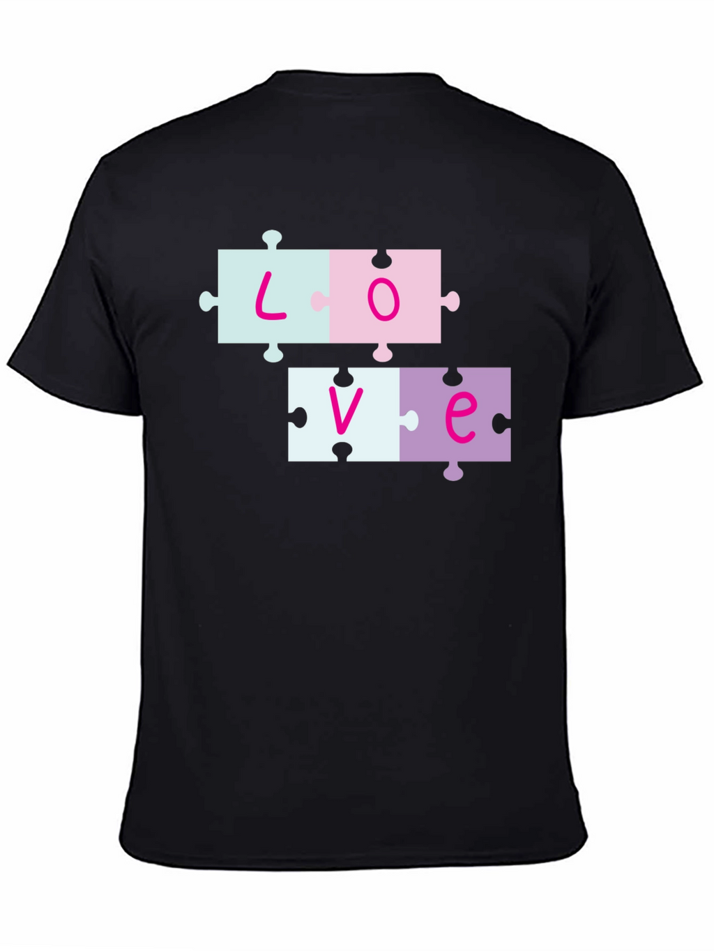 Love Puzzle Piece T-Shirt - Trendy Casual Wear