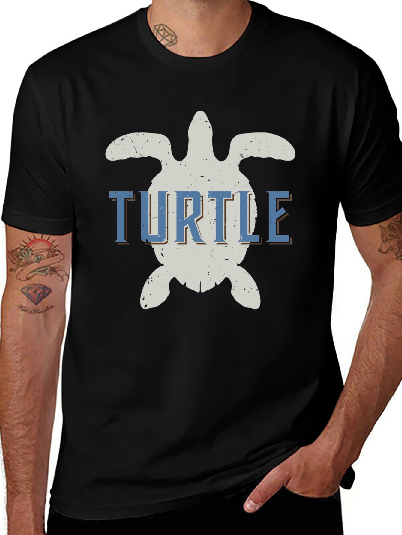 Vintage Style Turtle Graphic T-Shirt