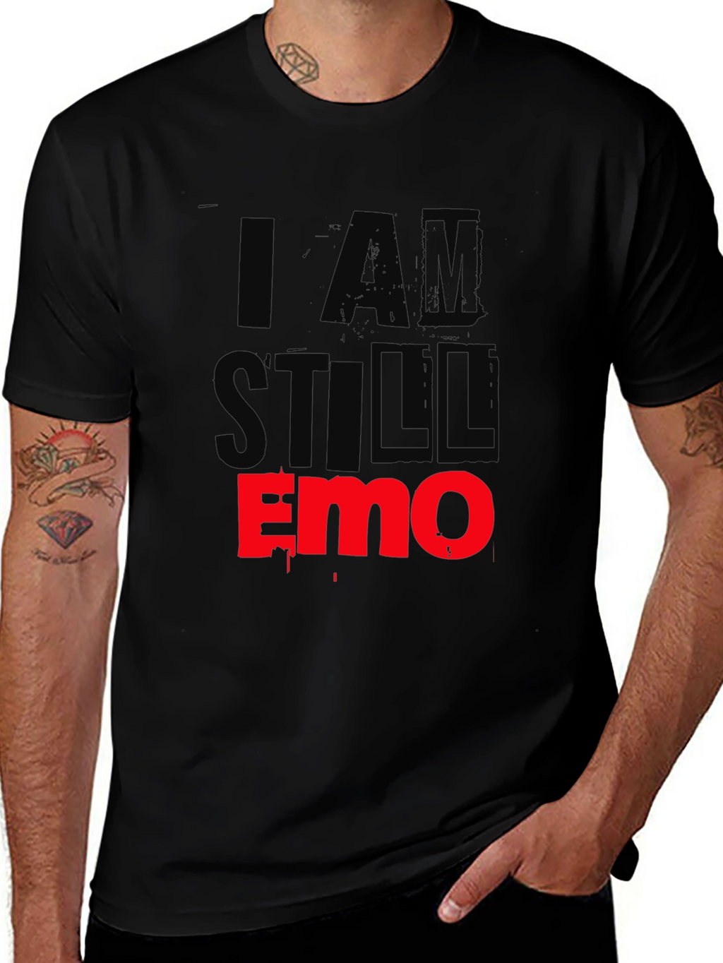 I Am Still Emo Black T-Shirt