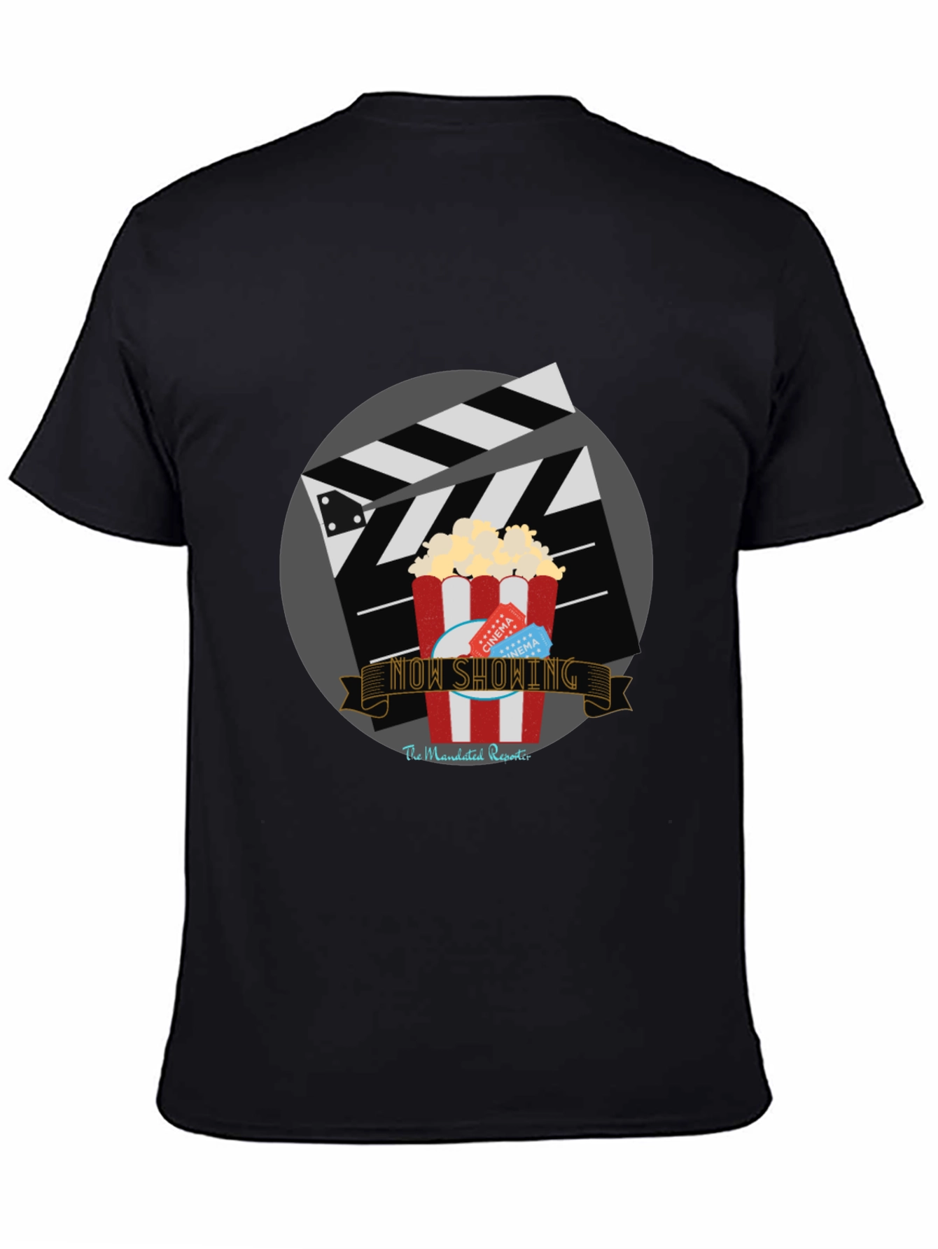Movie Night T-Shirt: Popcorn & Film Slate Design
