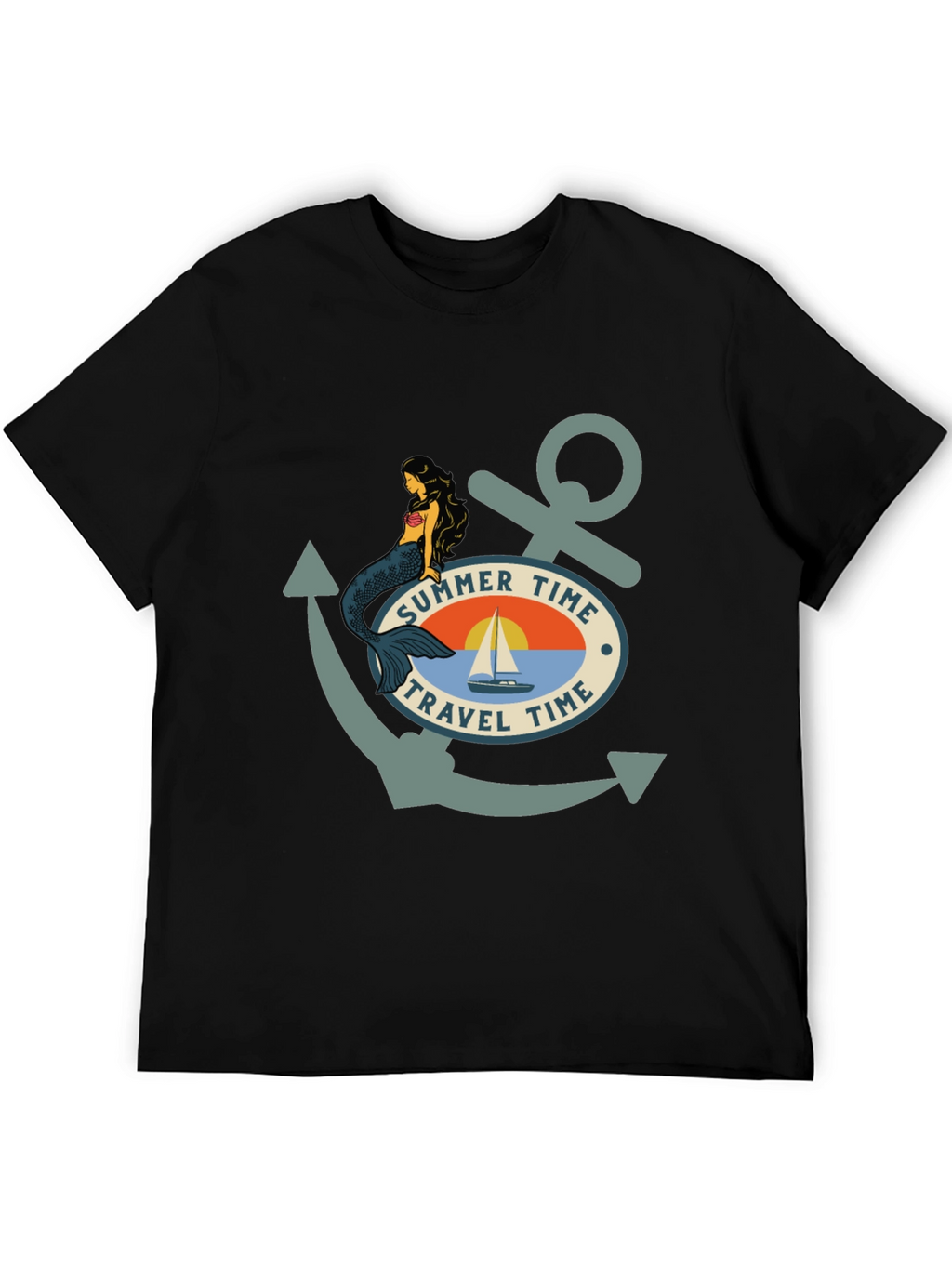 Summer Time Travel Time Anchor T-Shirt