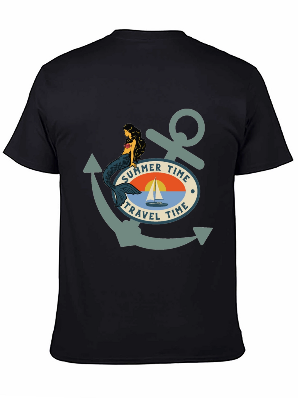Summer Time Travel Time Anchor T-Shirt