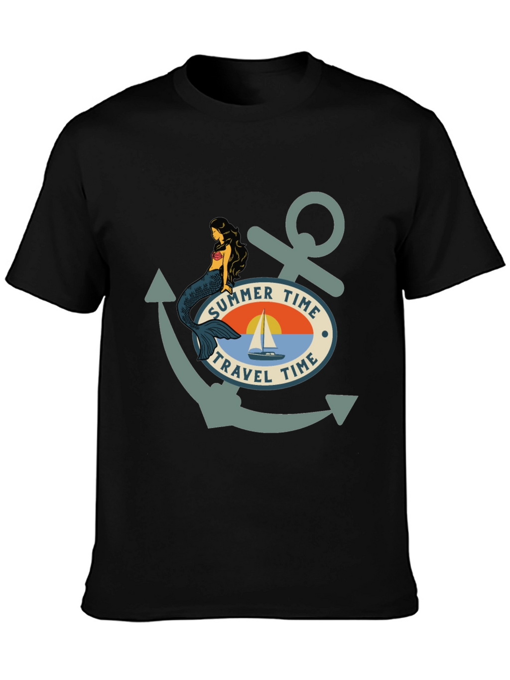 Summer Time Travel Time Anchor T-Shirt