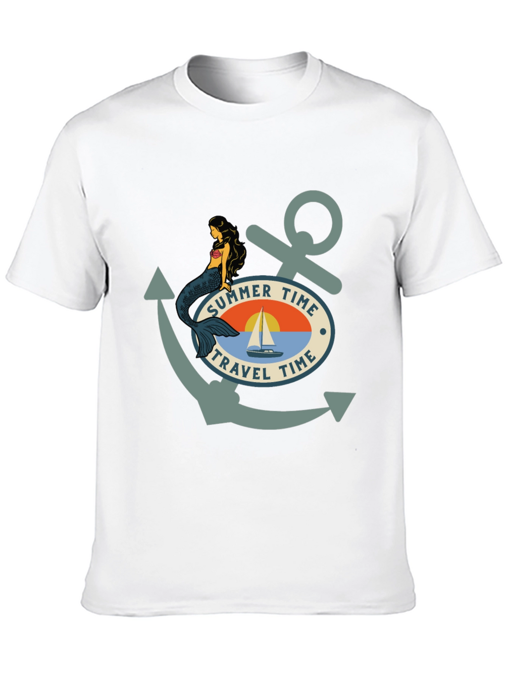 Summer Time Travel Time Anchor T-Shirt