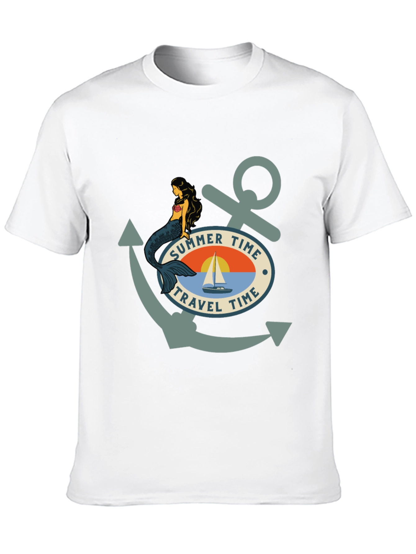 Summer Time Travel Time Anchor T-Shirt