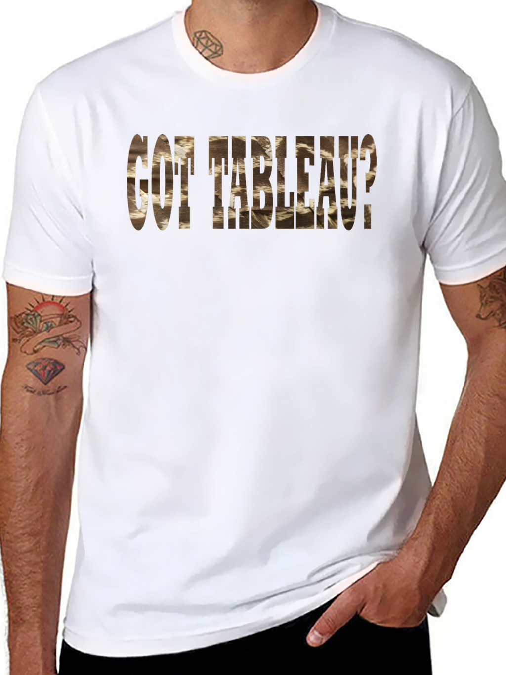 Got Tableau? Black Cotton Blend Graphic Tee