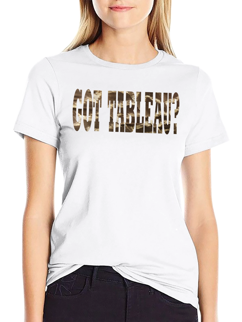 Got Tableau? Black Cotton Blend Graphic Tee
