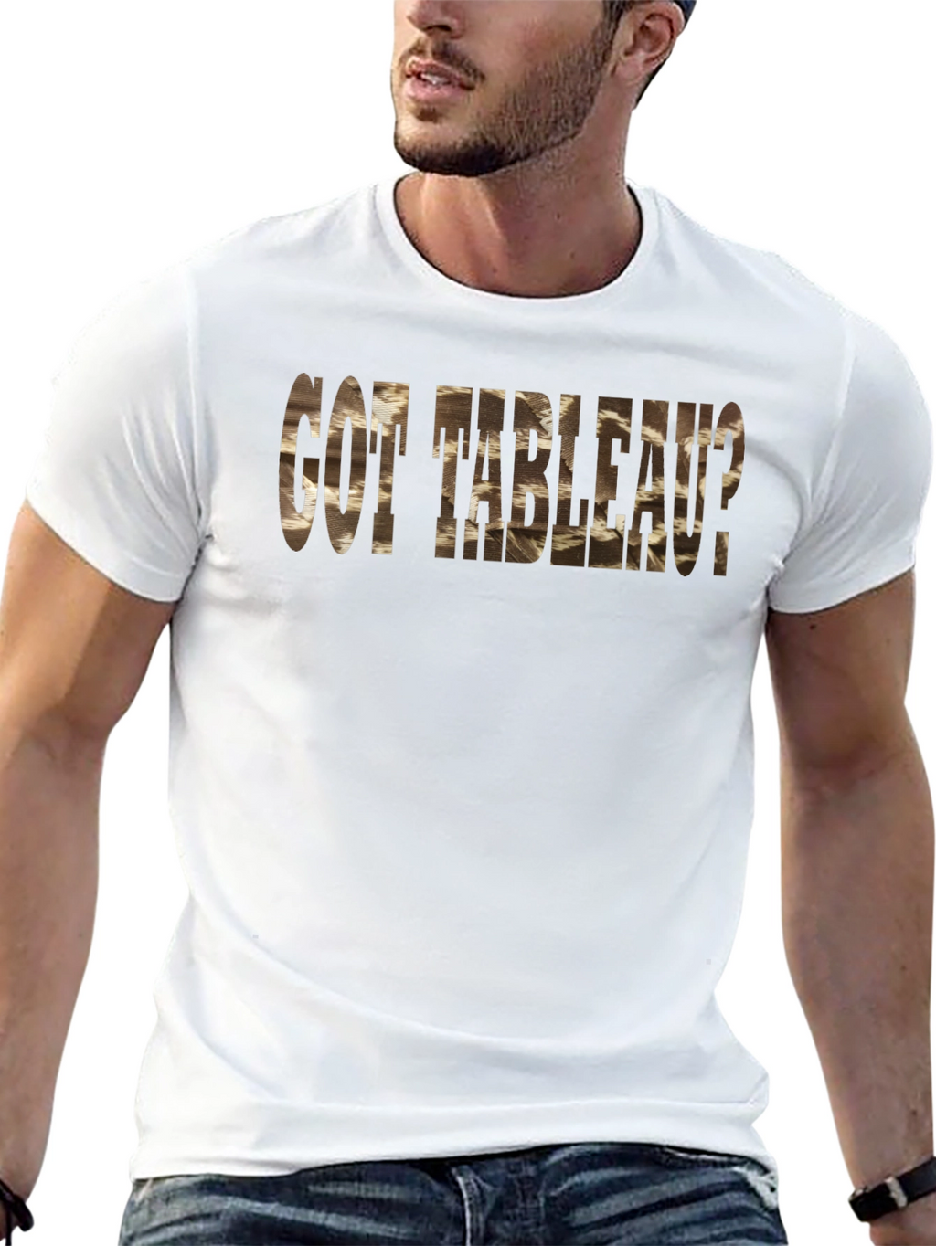 Got Tableau? Black Cotton Blend Graphic Tee