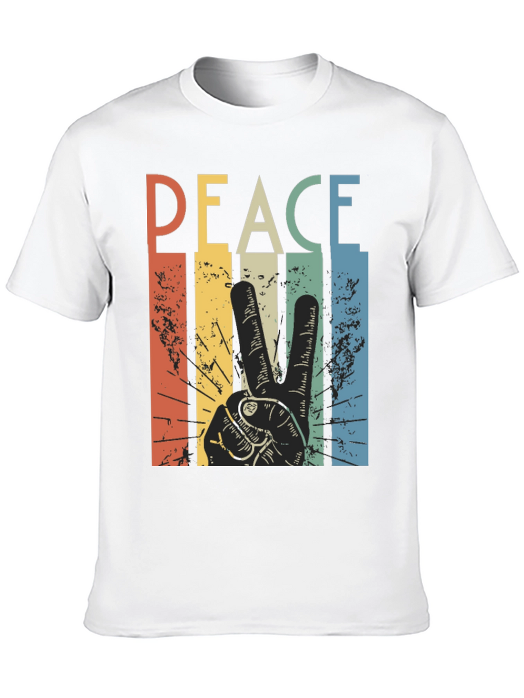 Retro Peace Sign Graphic T-Shirt