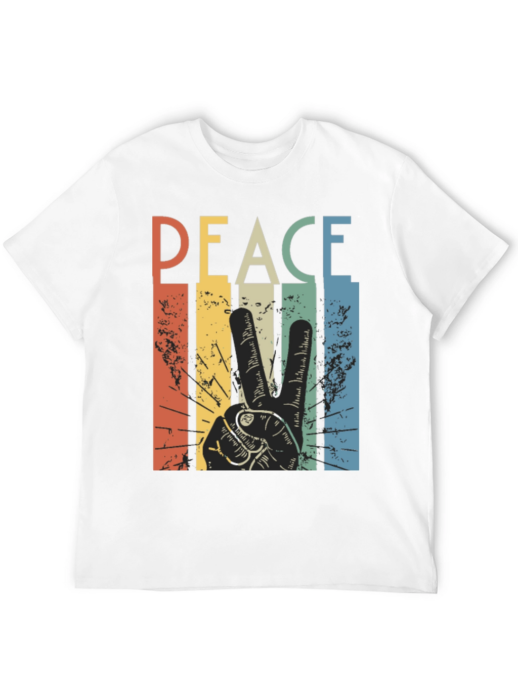 Retro Peace Sign Graphic T-Shirt