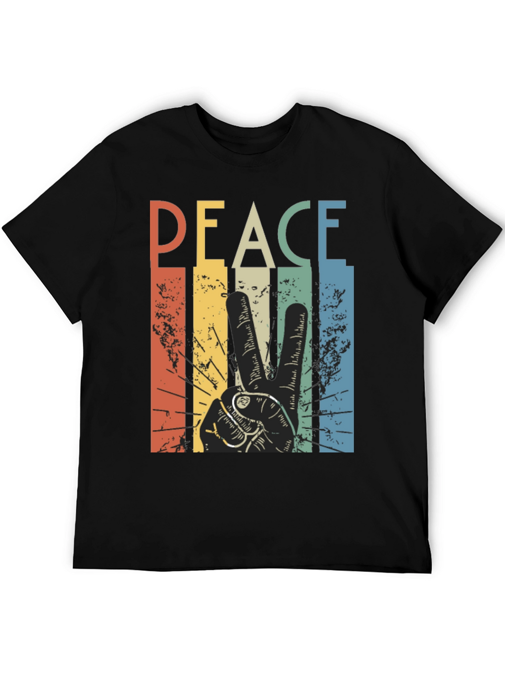 Retro Peace Sign Graphic T-Shirt