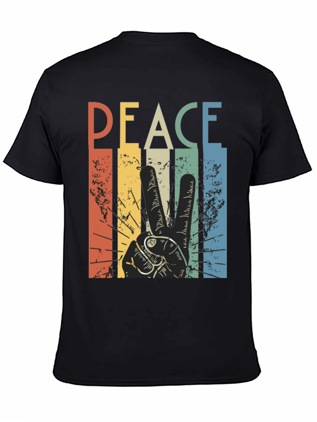 Retro Peace Sign Graphic T-Shirt
