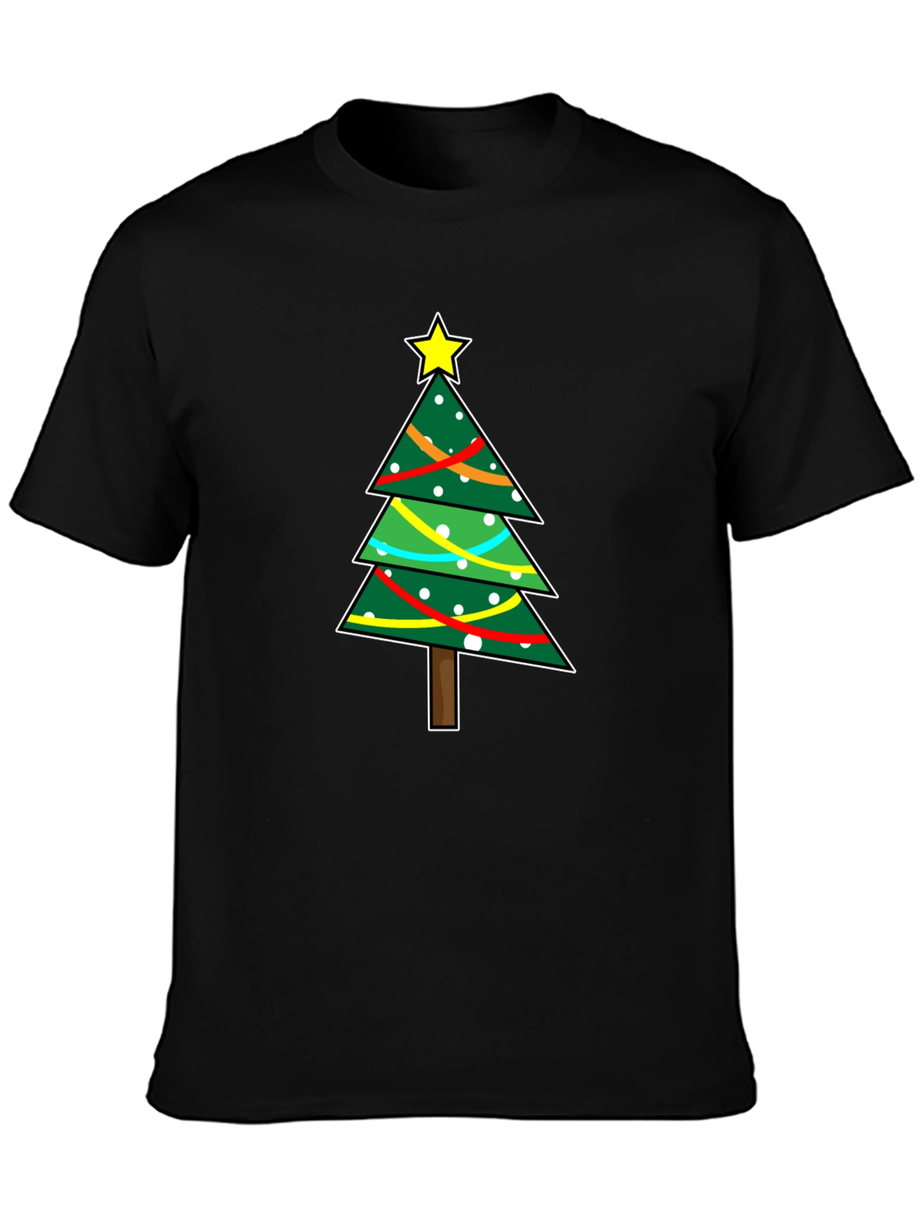 Festive Christmas Tree Graphic T-Shirt