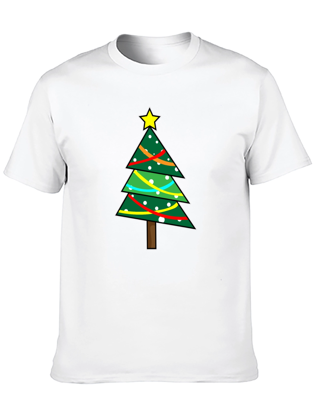 Festive Christmas Tree Graphic T-Shirt