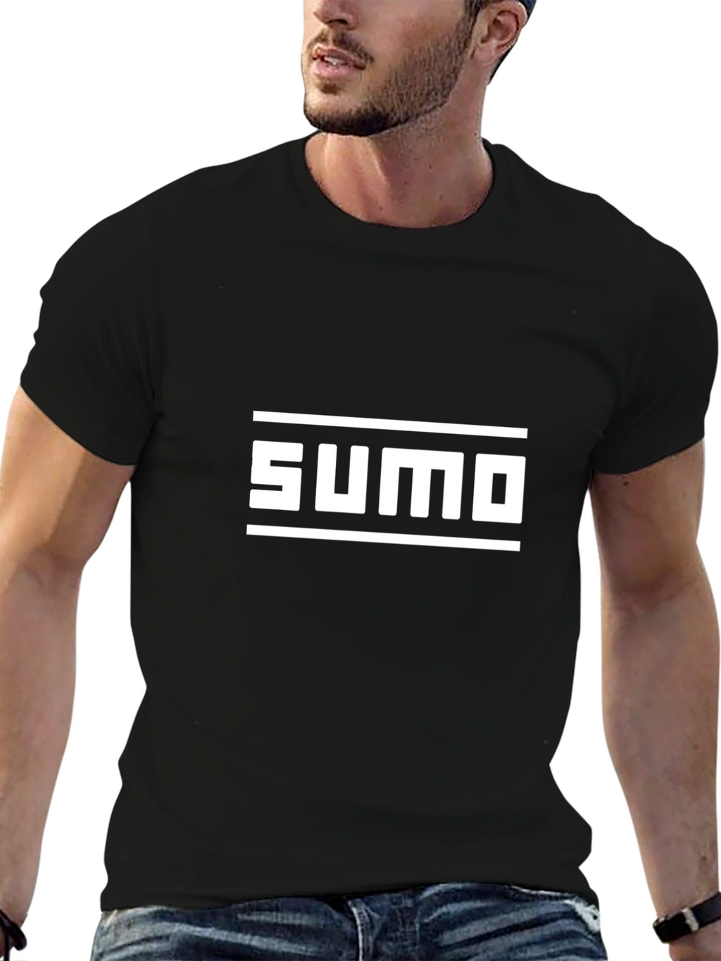Sumo Graphic Tee - Stylish Black Cotton T-Shirt