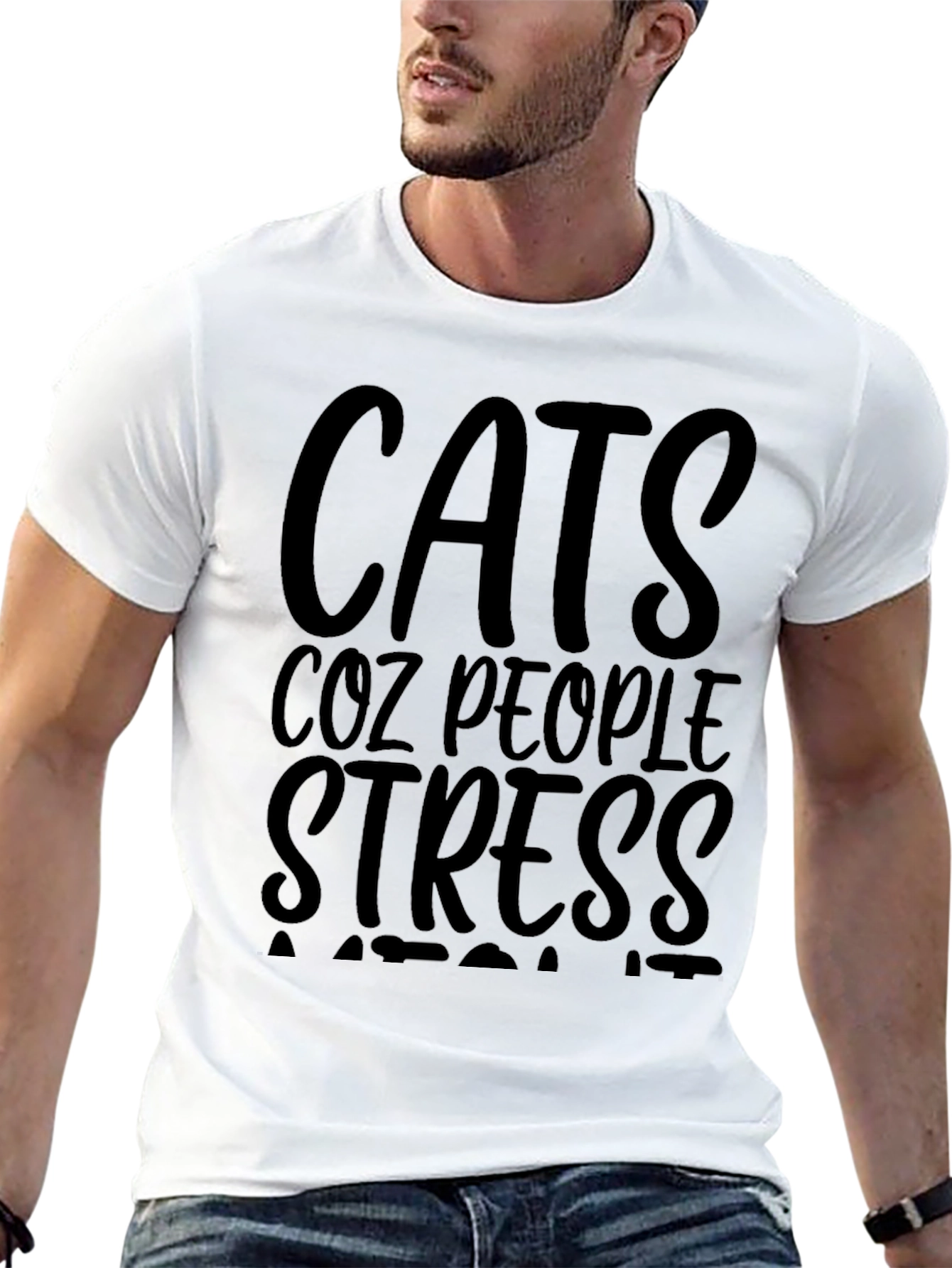 Cats Coz People Stress T-Shirt