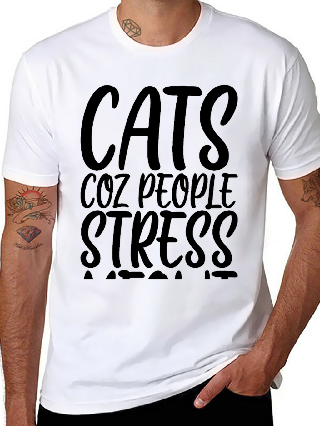 Cats Coz People Stress T-Shirt