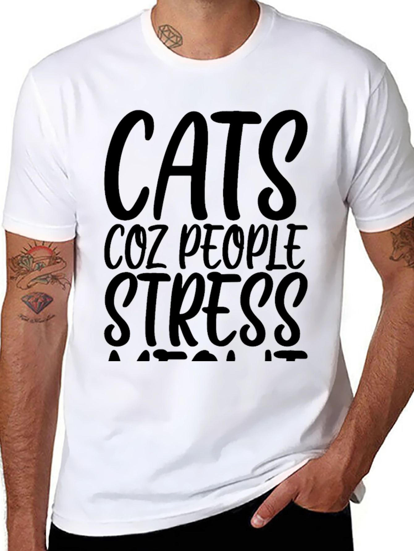 Cats Coz People Stress T-Shirt