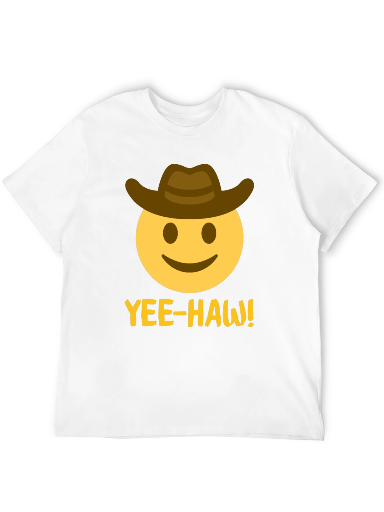 Yee-Haw Emoji Cowboy T-Shirt - Black