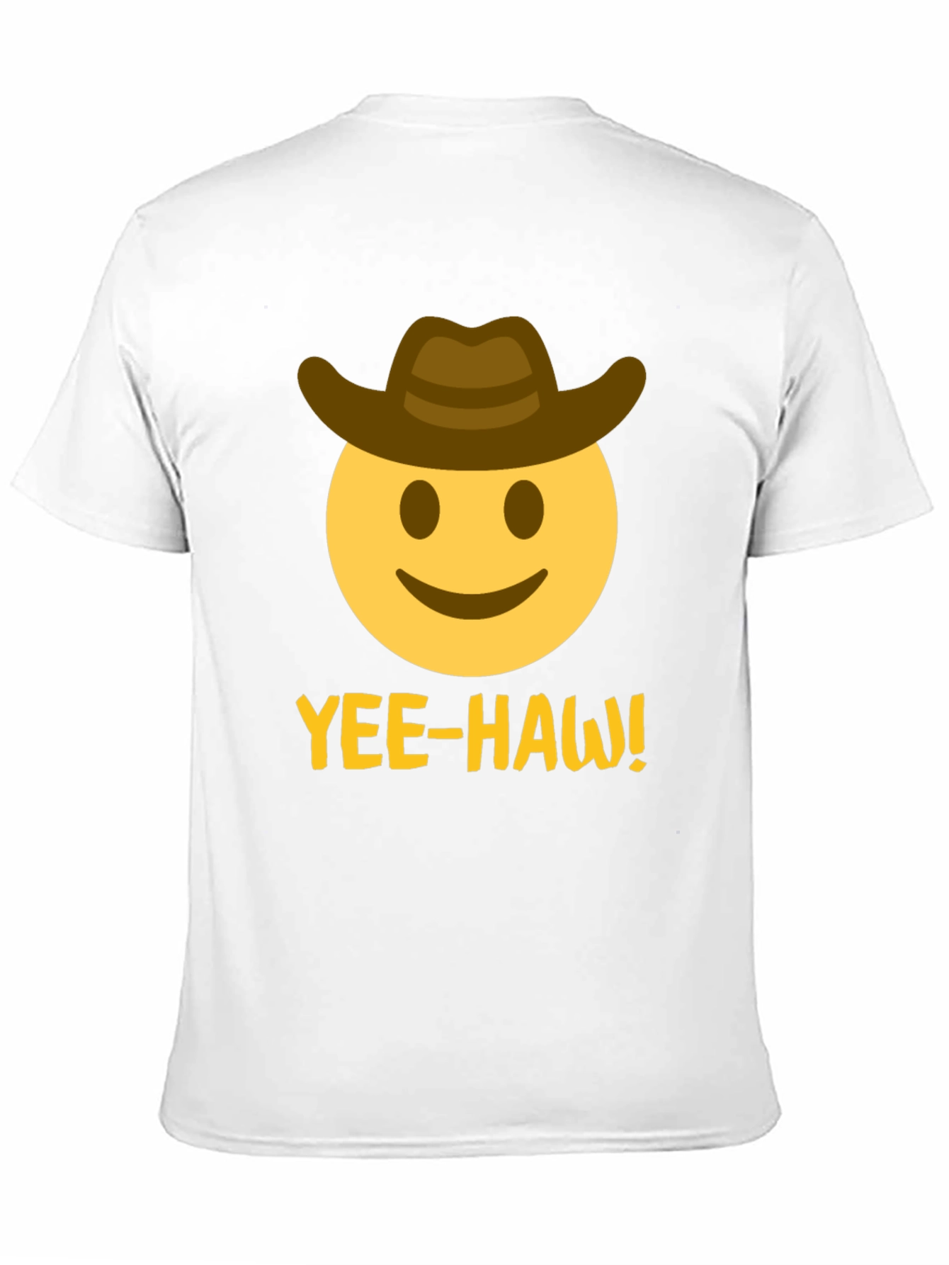 Yee-Haw Emoji Cowboy T-Shirt - Black