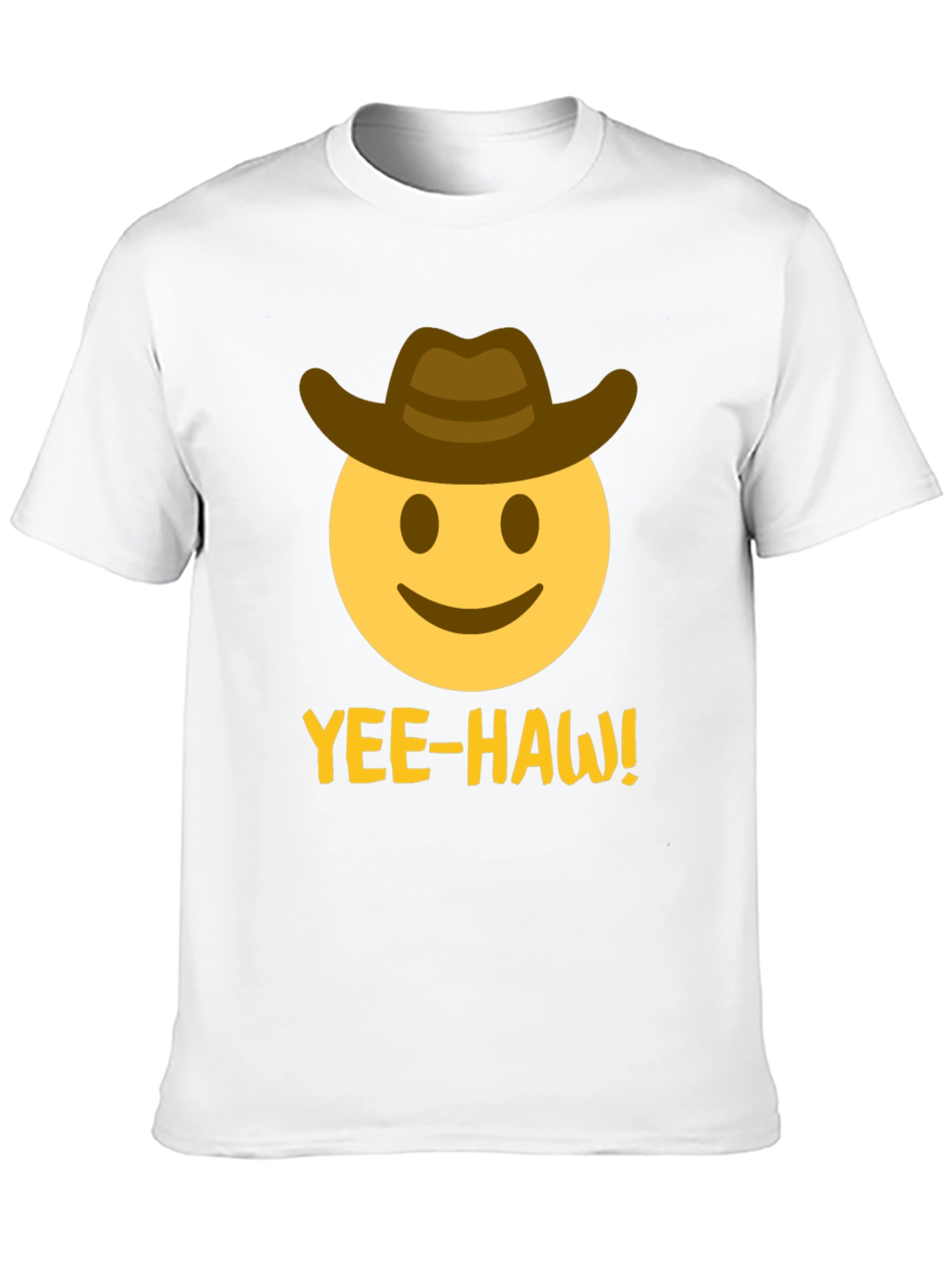 Yee-Haw Emoji Cowboy T-Shirt - Black