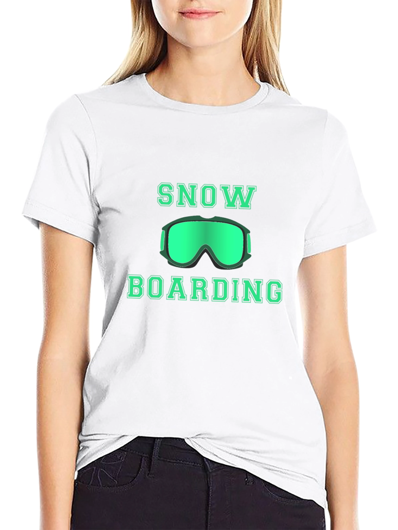 Snowboarding Graphic T-Shirt - Black