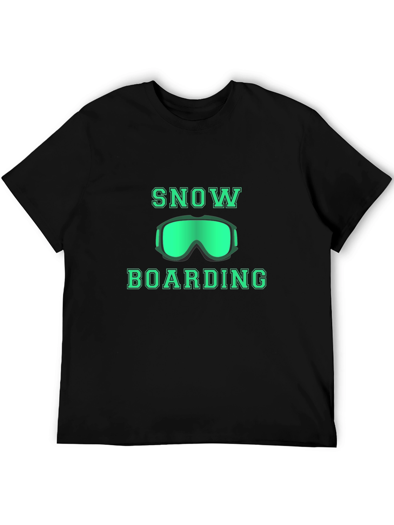 Snowboarding Graphic T-Shirt - Black