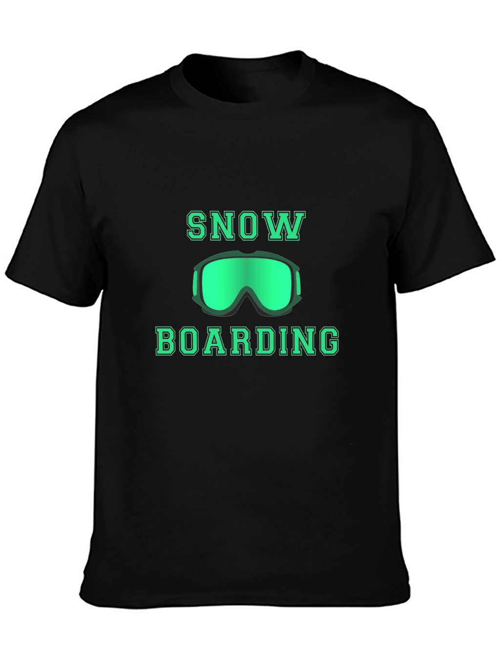 Snowboarding Graphic T-Shirt - Black