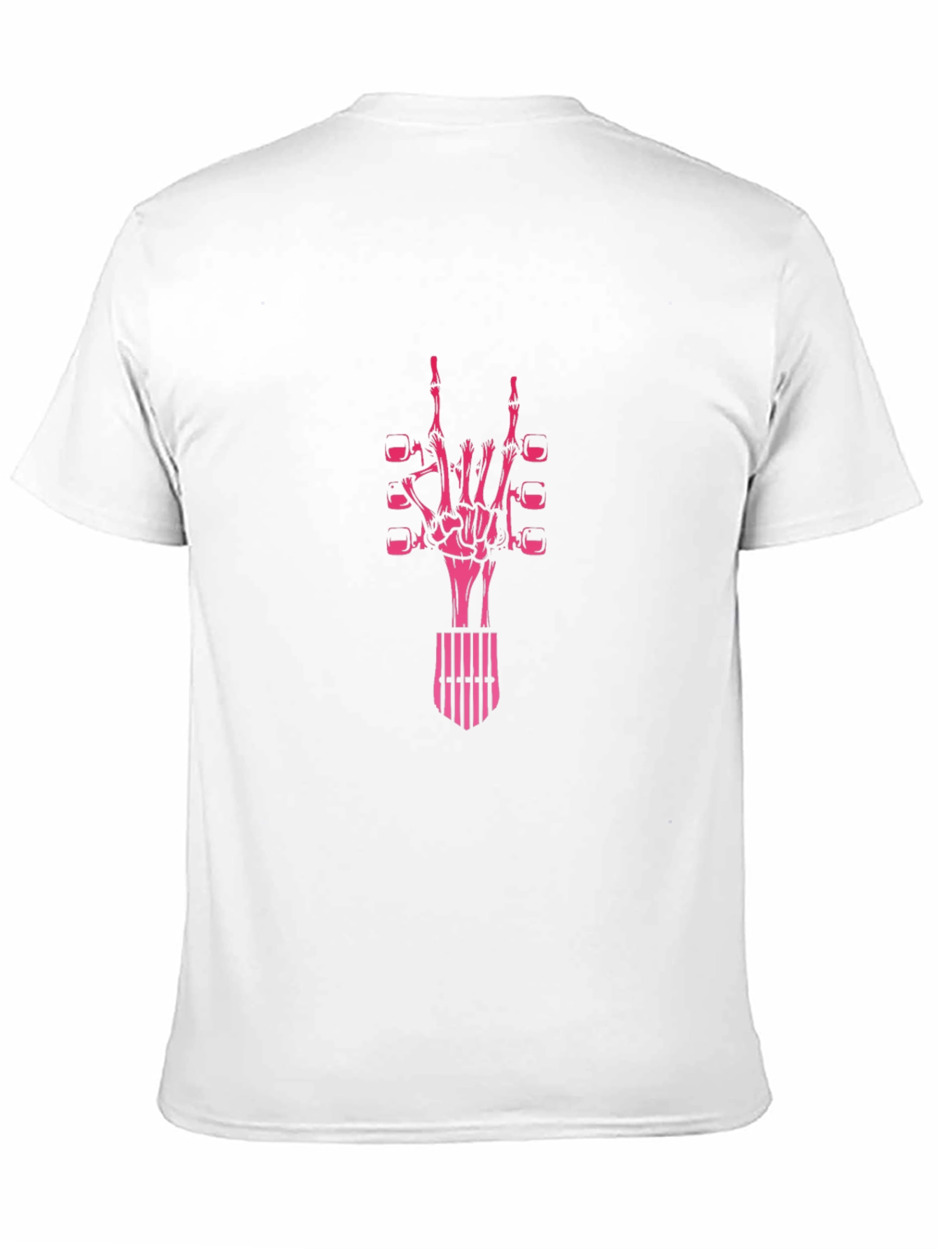 Rock On Skeleton Hand Graphic T-Shirt - Black