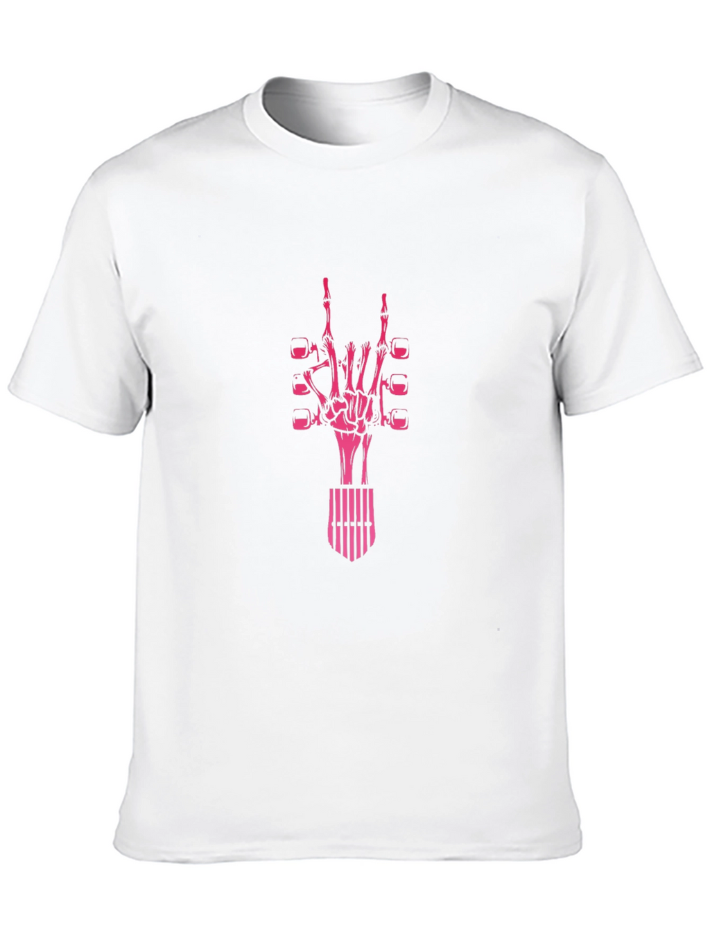 Rock On Skeleton Hand Graphic T-Shirt - Black