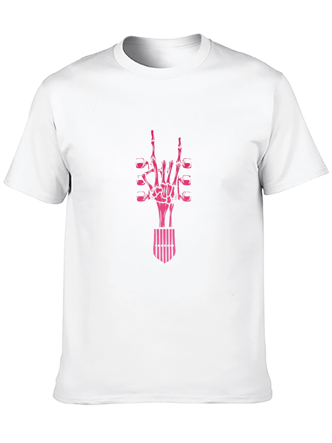 Rock On Skeleton Hand Graphic T-Shirt - Black