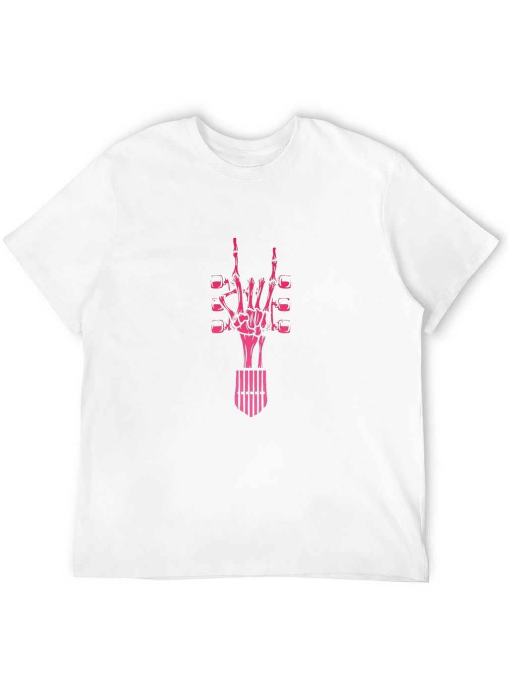 Rock On Skeleton Hand Graphic T-Shirt - Black