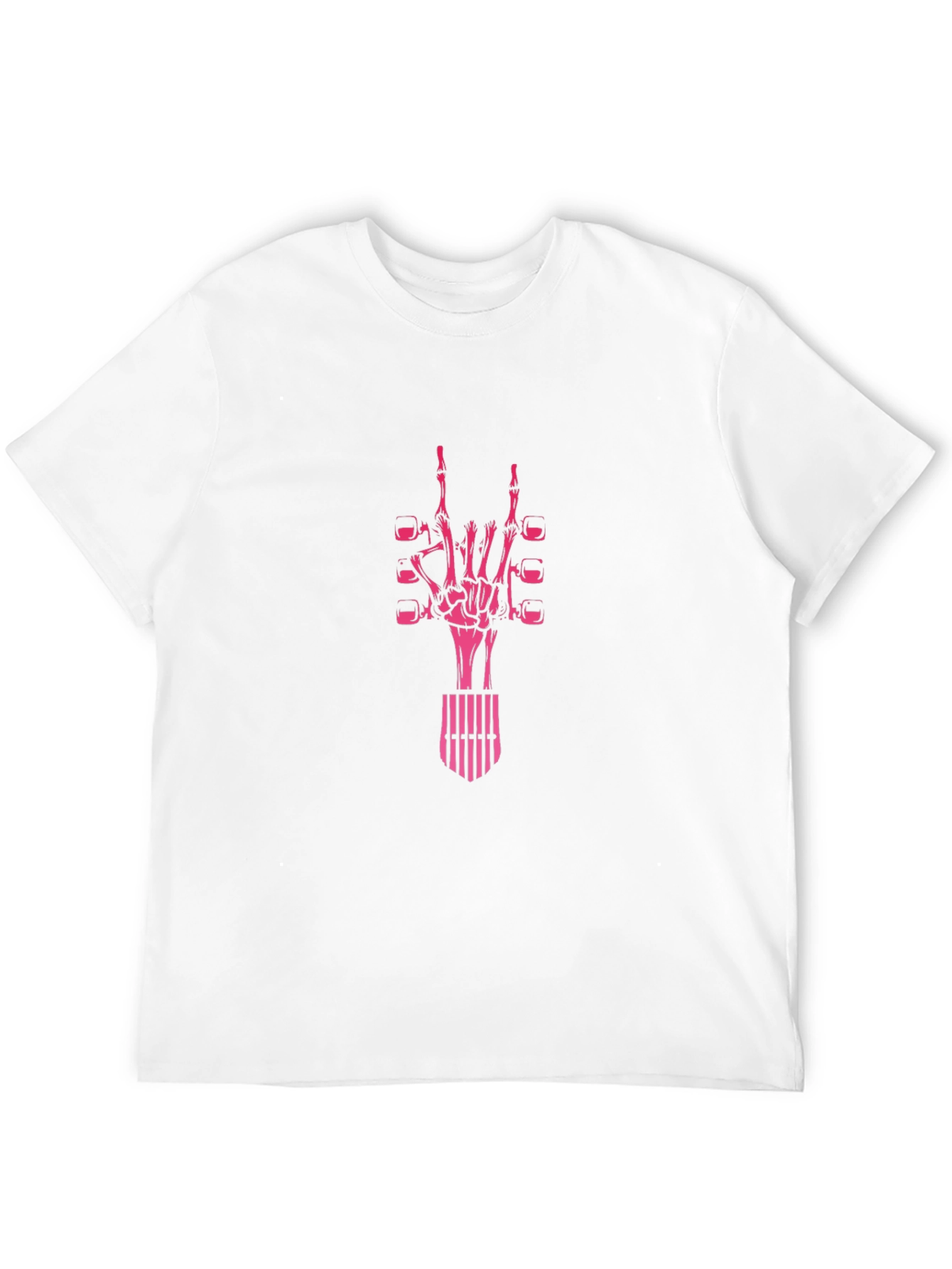 Rock On Skeleton Hand Graphic T-Shirt - Black