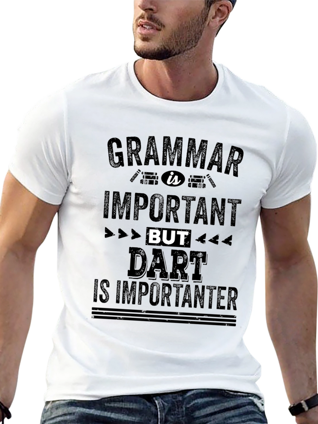 Funny Dart Is Importanter Grammar T-Shirt