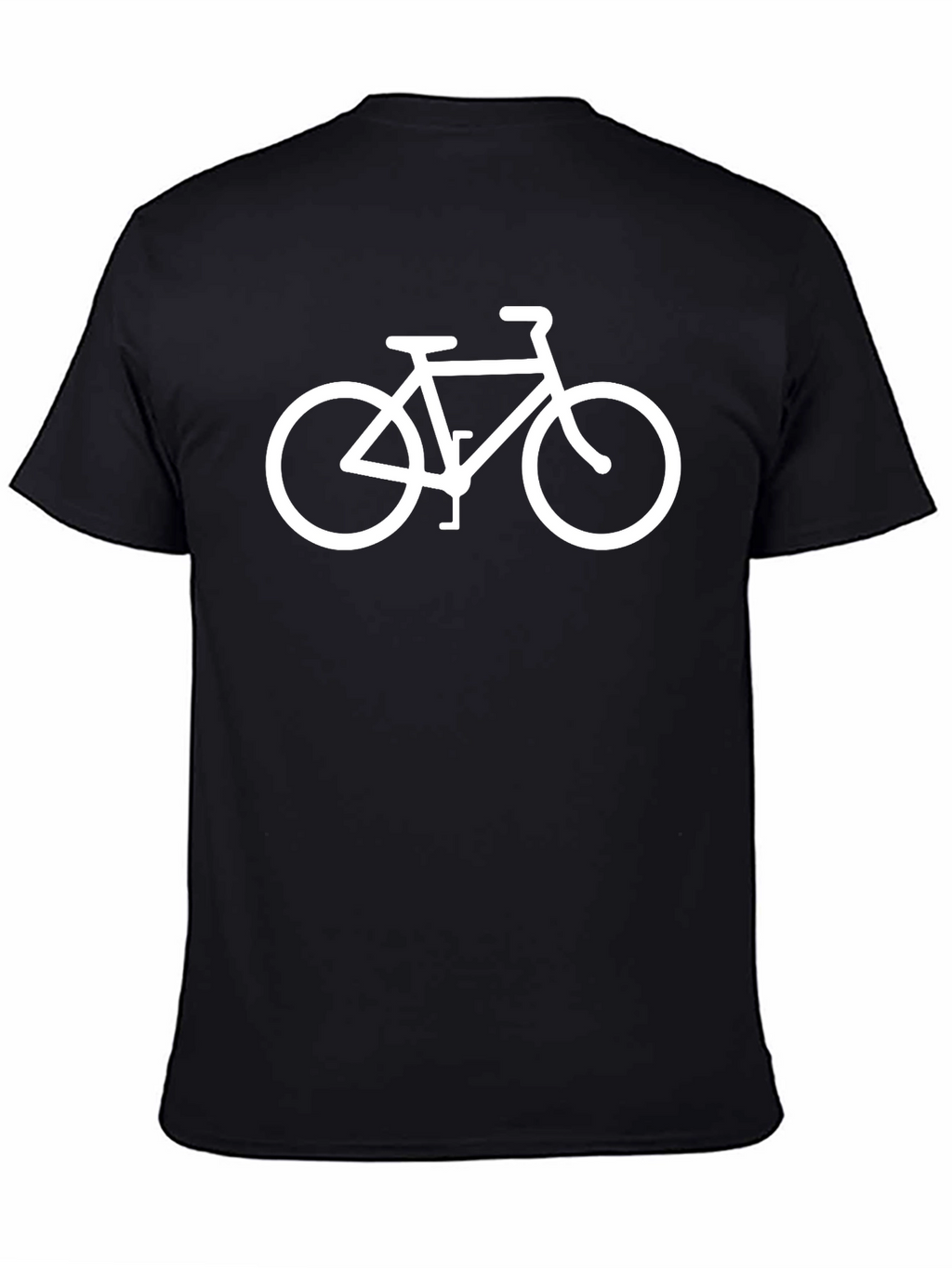 Mens Black T-Shirt with Bicycle Graphic
