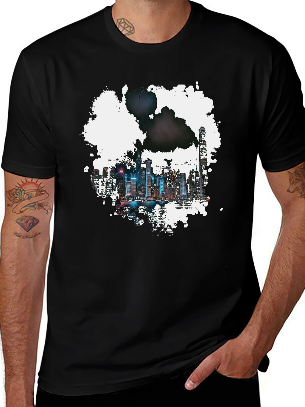 Cityscape Graphic Tee - Modern Urban Style