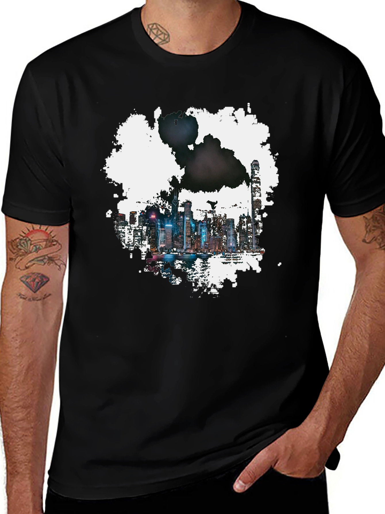 Cityscape Graphic Tee - Modern Urban Style