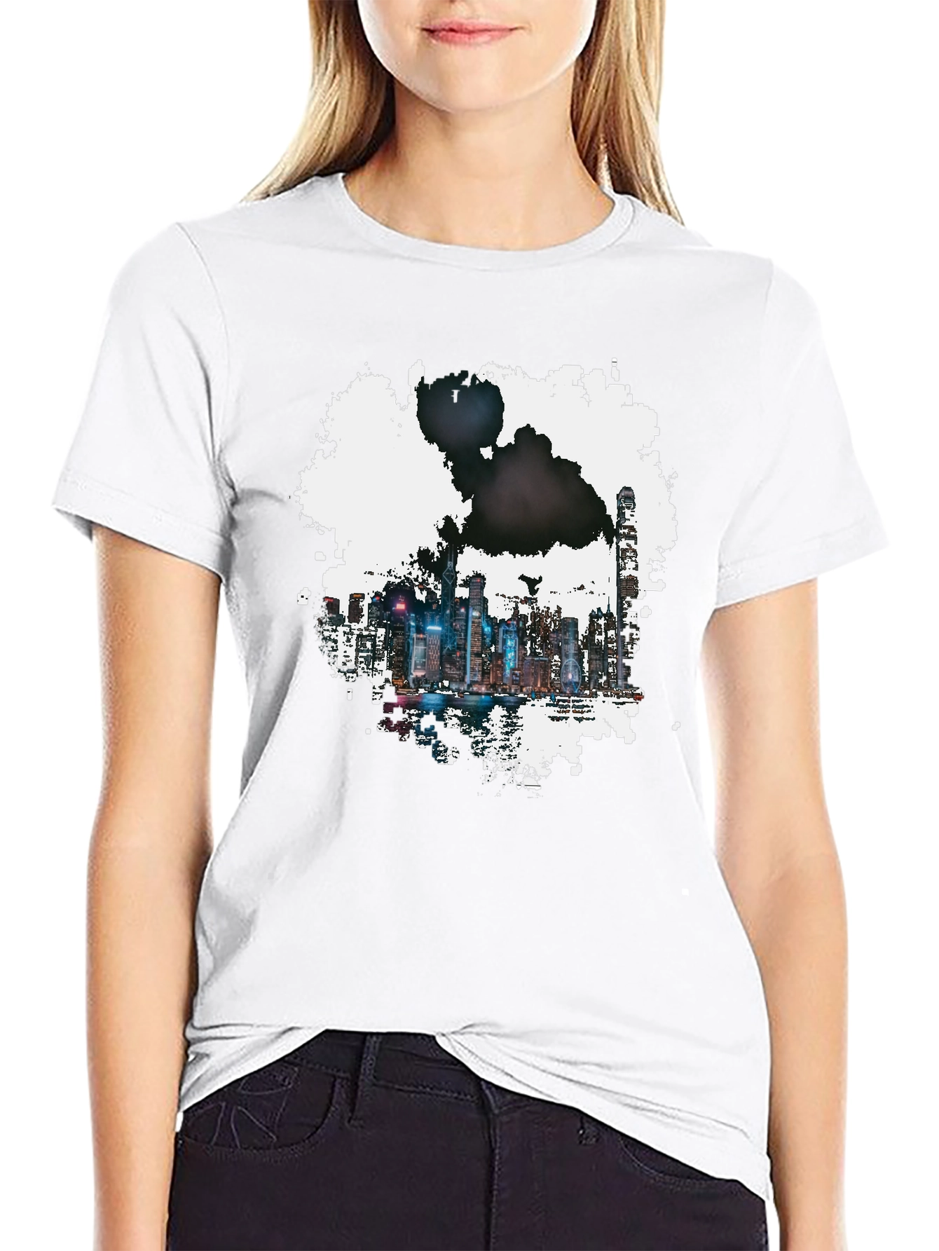 Cityscape Graphic Tee - Modern Urban Style