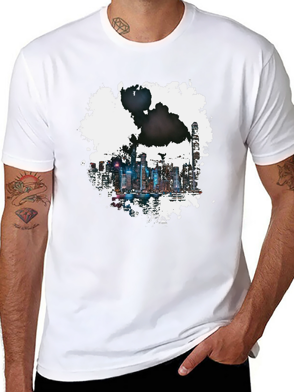 Cityscape Graphic Tee - Modern Urban Style