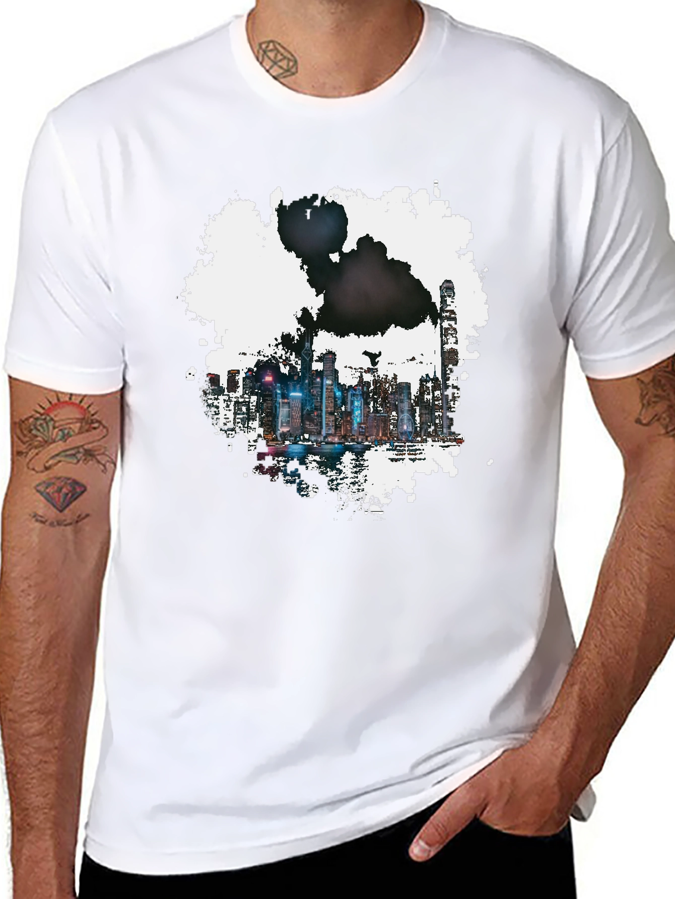 Cityscape Graphic Tee - Modern Urban Style